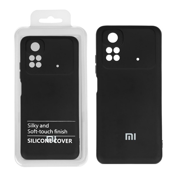 قاب نیو سیلیکون محافظ لنزدار RFF مدل Xiaomi Poco M4 Pro مشکی (پک دار)