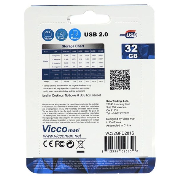 فلش 32 گیگ ویکومن ViccoMan VC281 S