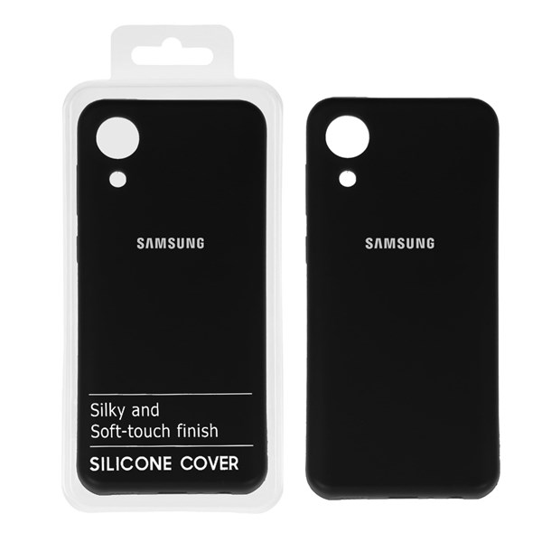 قاب نیو سیلیکون محافظ لنزدار RFF مدل Samsung A03 Core - مشکی (پک دار)