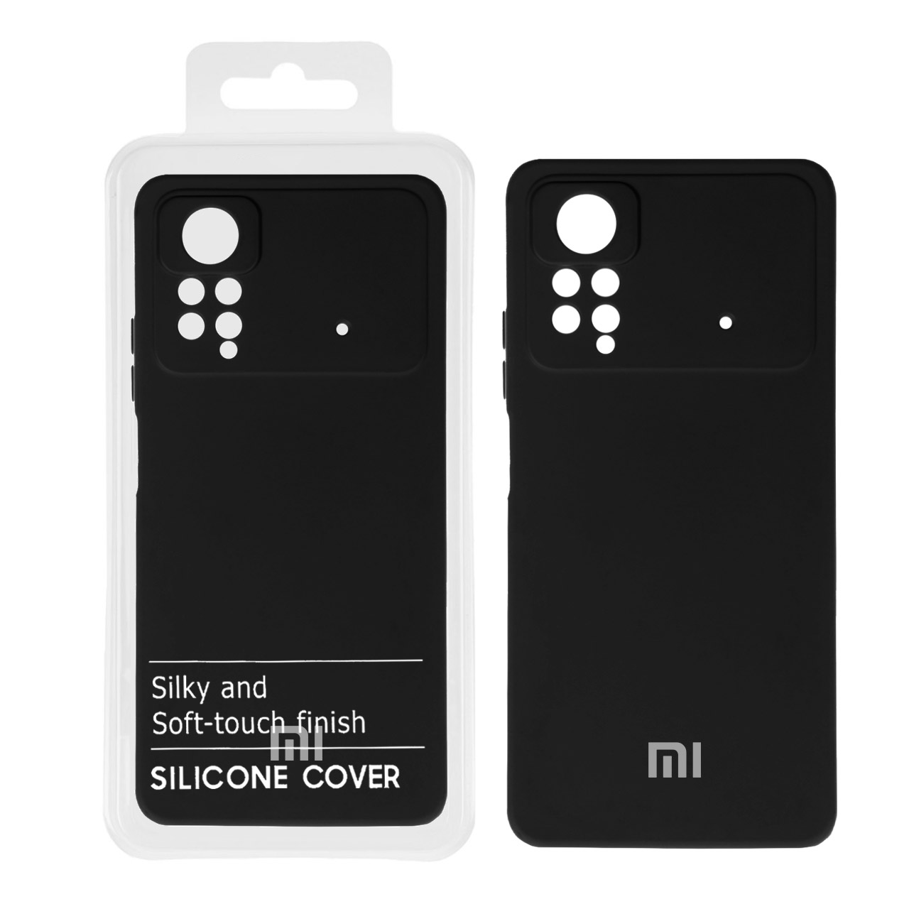 قاب نیو سیلیکون محافظ لنزدار RFF مدل Xiaomi Poco X4 Pro - مشکی (پک دار)