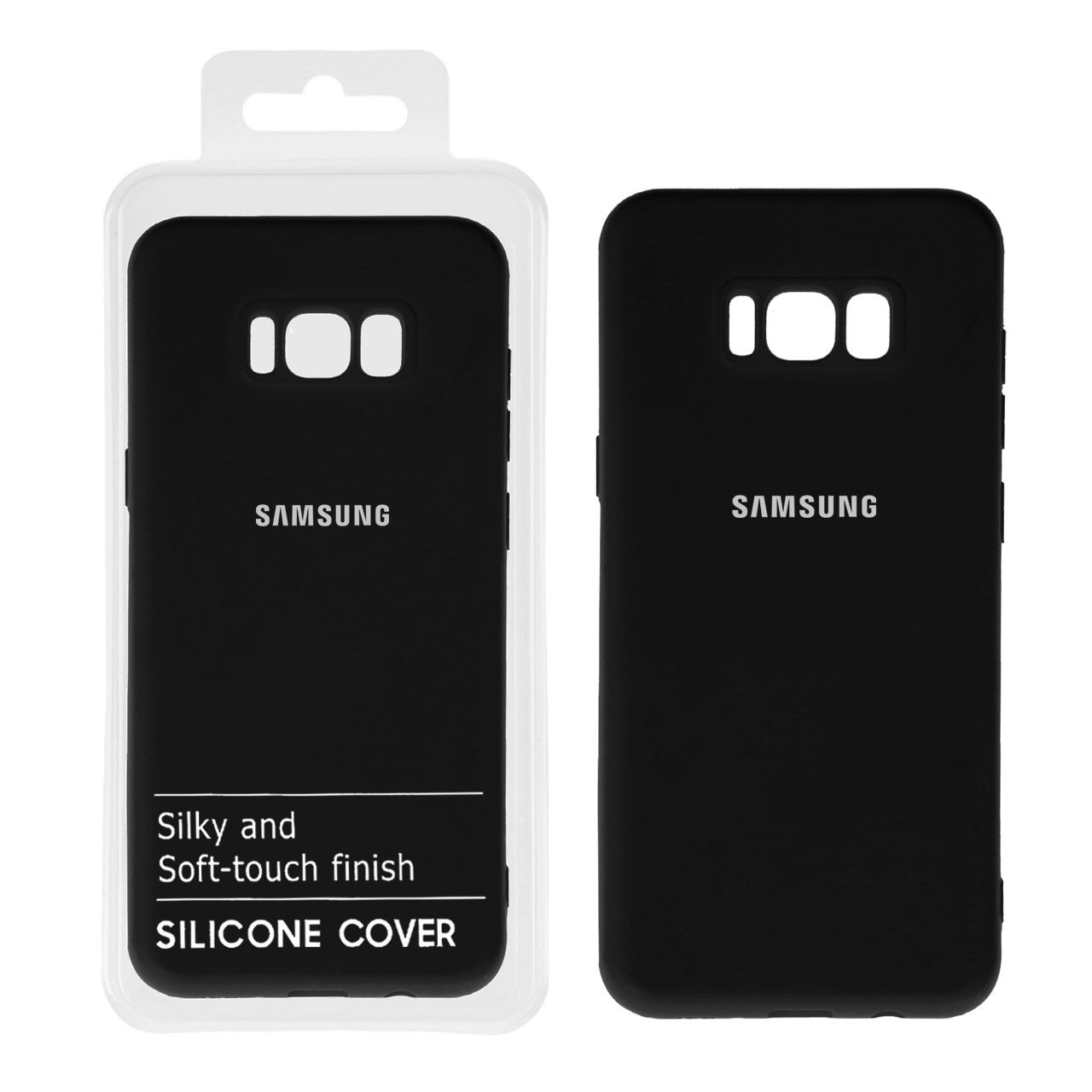 قاب نیو سیلیکون محافظ لنزدار RFF مدل Samsung S8 Plus - مشکی (پک دار)