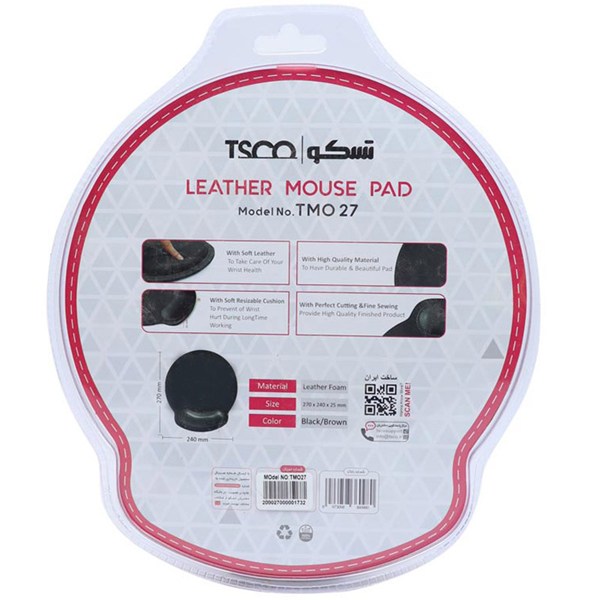 پد موس طبی TSCO TMO 27 27*24cm روکش چرم و فوم
