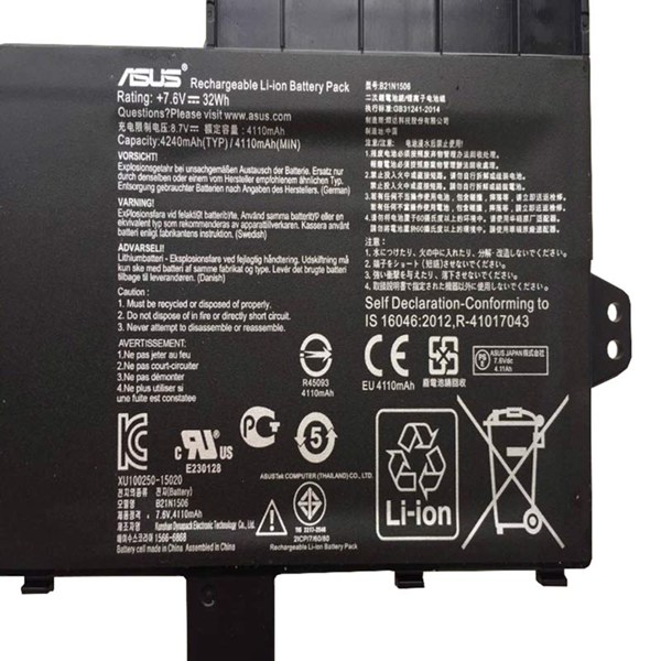 باتری لپ تاپ ایسوس Asus EeeBook E502 B21N1506 2Cell