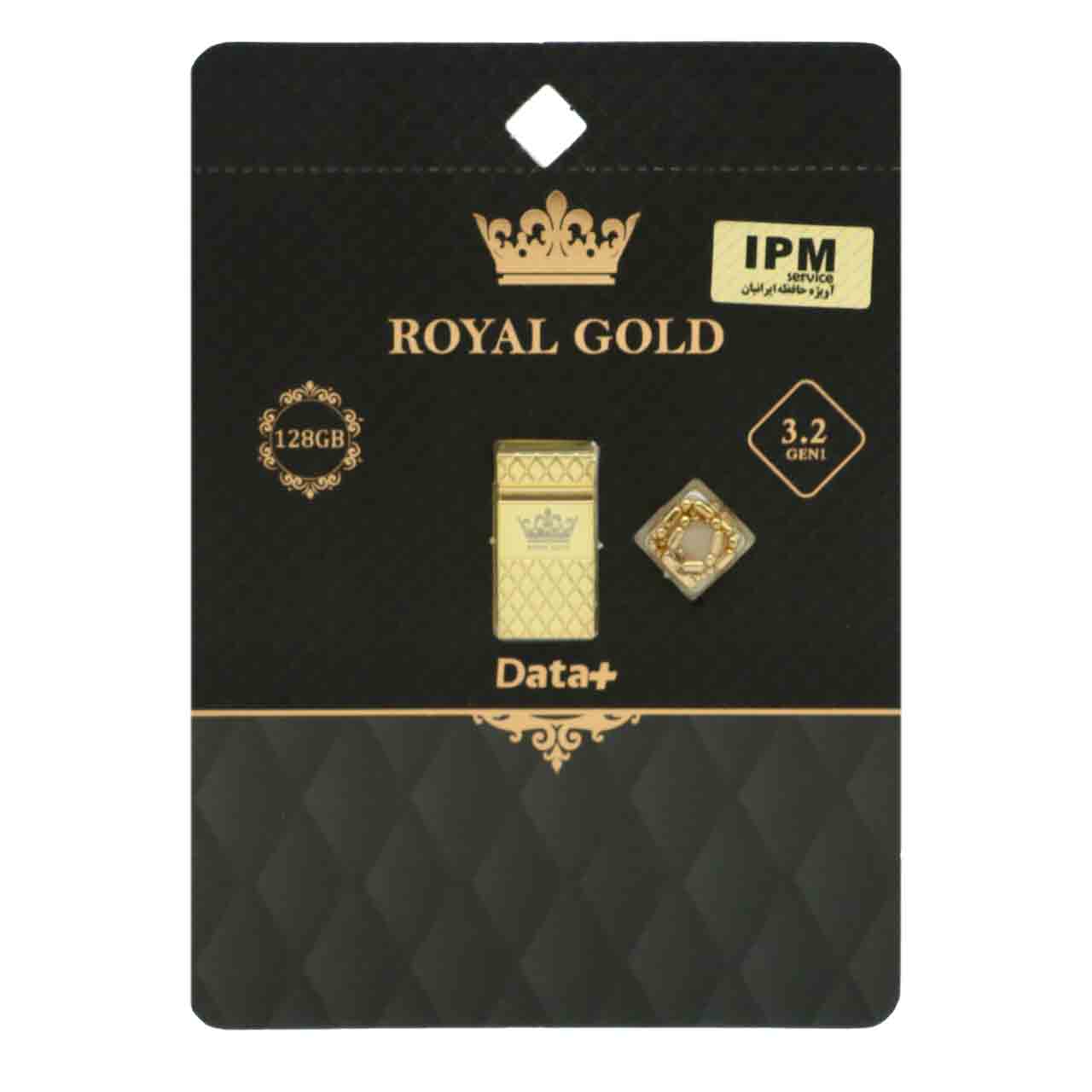 Data Plus Royal Gold USB3.2 Flash Memory - 128GB طلایی (گارانتی مادام العمر IPM)