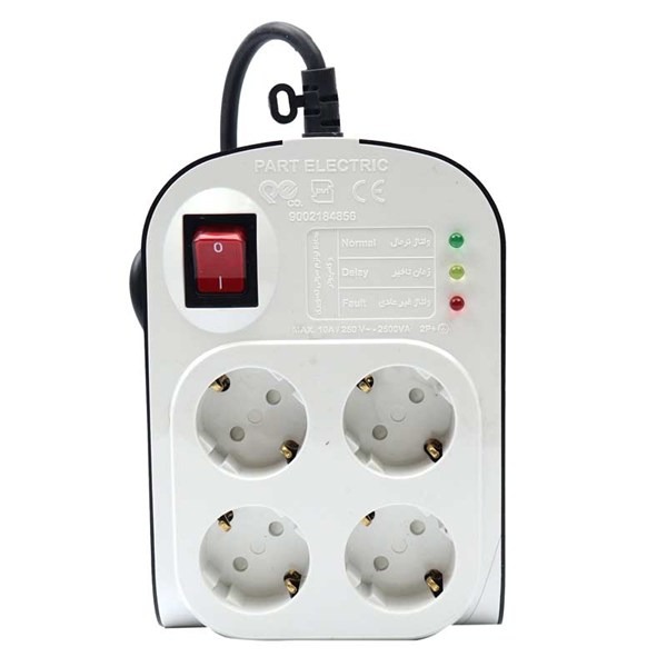 محافظ برق صوتی تصویری 4 خانه ارت دار پارت الکتریک PE8791 با کابل 1٫8 متری