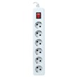 چند راهی 6 خانه ارت دار نیک پارت الکتریک PE986 با کابل 1/8 متری