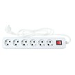 چند راهی 6 خانه ارت دار نیک پارت الکتریک PE986 با کابل 1/8 متری