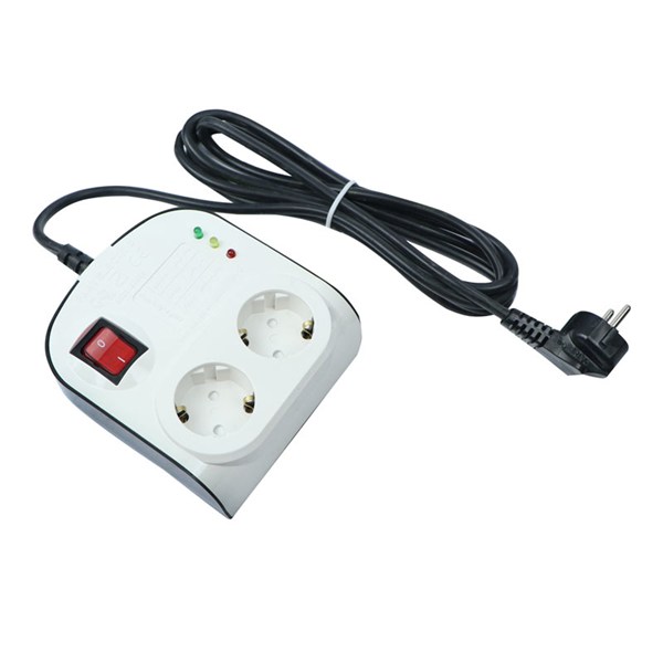 محافظ برق یخچال و فریزر 2 خانه ارت دار پارت الکتریک PE8789 با کابل 3 متری