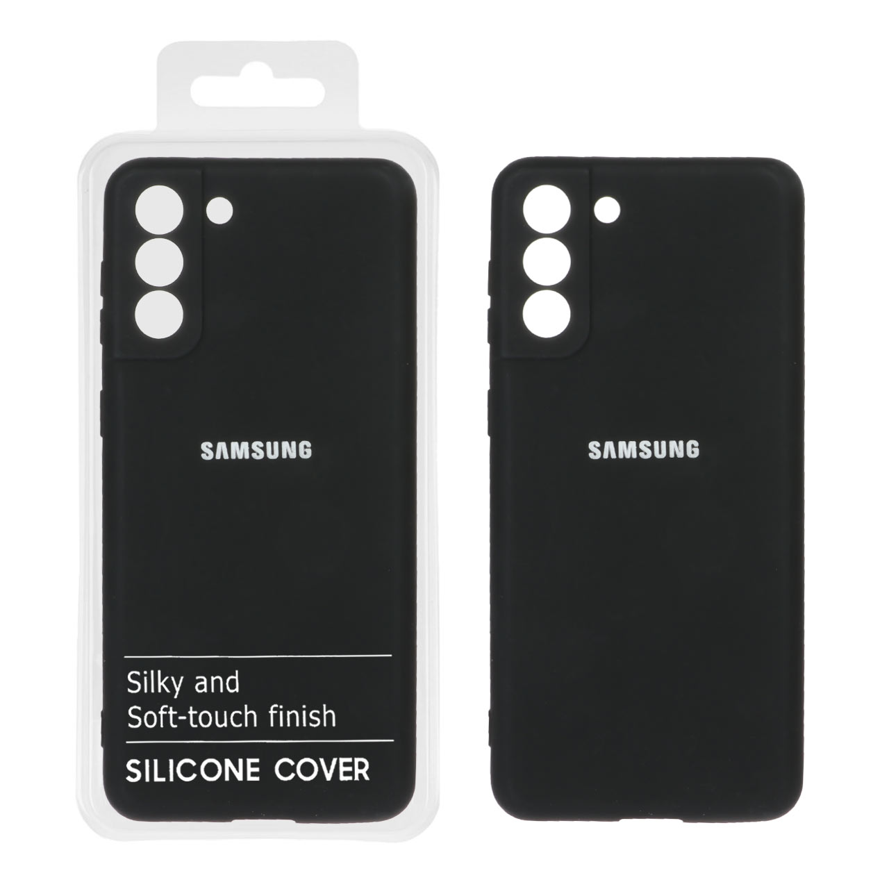 قاب نیو سیلیکون محافظ لنزدار RFF مدل Samsung S21 Plus - مشکی کد 6 (پک دار)