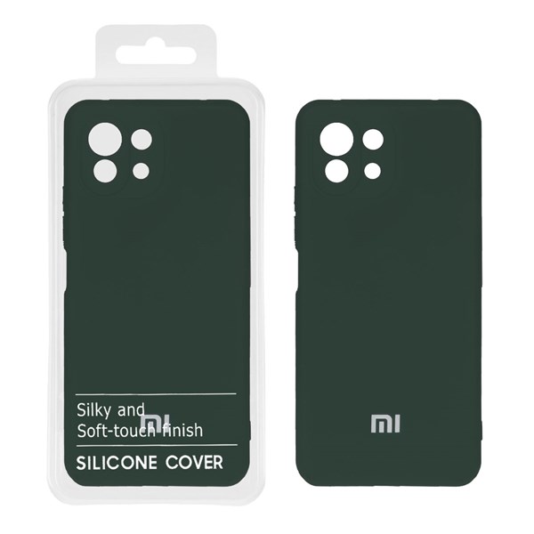 قاب نیو سیلیکون محافظ لنزدار RFF مدل Xiaomi Mi 11 Lite - سبزتیره کد 6 (پک دار)