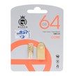 فلش مموری Queen tech USB2.0 مدل CORE ظرفیت 64GB - طلایی (گارانتی مادام العمر شرکت آی تین)