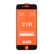 محافظ صفحه نمایش شیشه ای Iphone 6 / 6S / 7 / 8 / SE 2020 / SE 2022 - Full Cover 21D - مشکی (بدون پک)