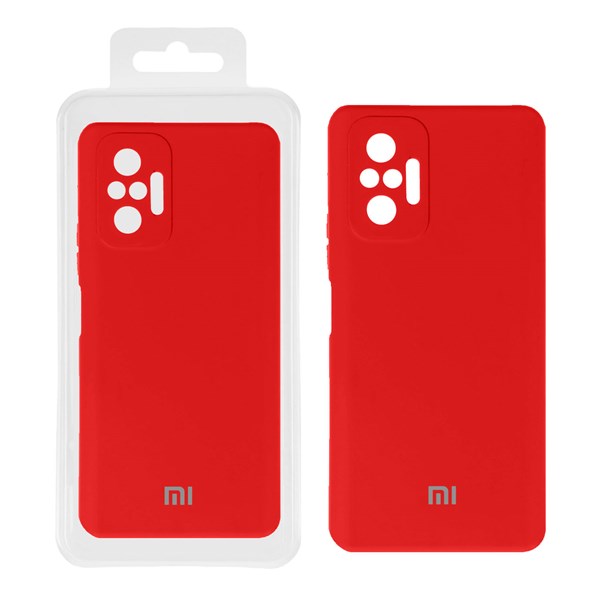 قاب نیو سیلیکون محافظ لنزدار RFF مدل Xiaomi Redmi Note 10 - 4G / Note 10S / Poco M5S - قرمز کد7 (پک دار)