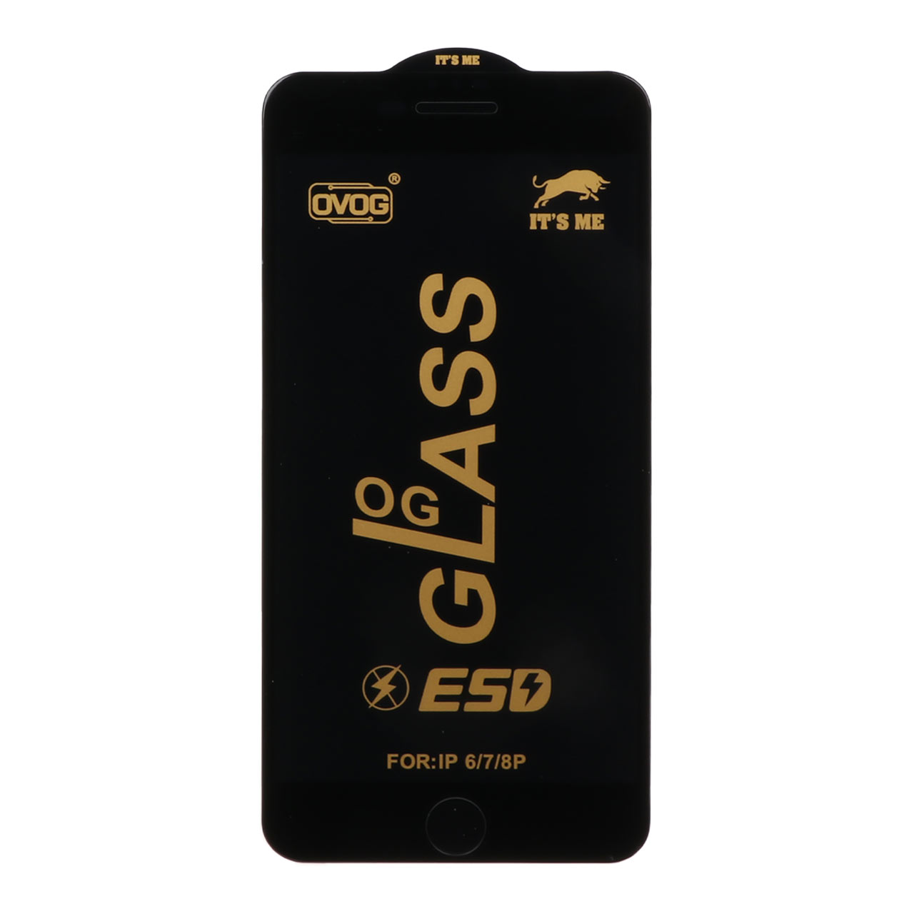 محافظ صفحه نمایش شیشه ای درجه یک Apple iphone 6 Plus / 6S Plus / 7 Plus / 8 Plus - Full Cover OG - ESD OVOG - (بدون پک) - مشکی