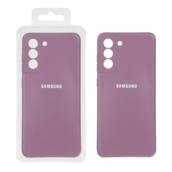 قاب نیو سیلیکون محافظ لنزدار RFF مدل Samsung S21 Fe - بادمجانی کد 8 (پک دار)