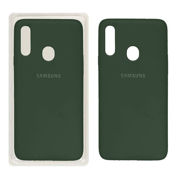 قاب سیلیکونی پاک کنی اورجینال Samsung A20S - سبز (پک اصلی)