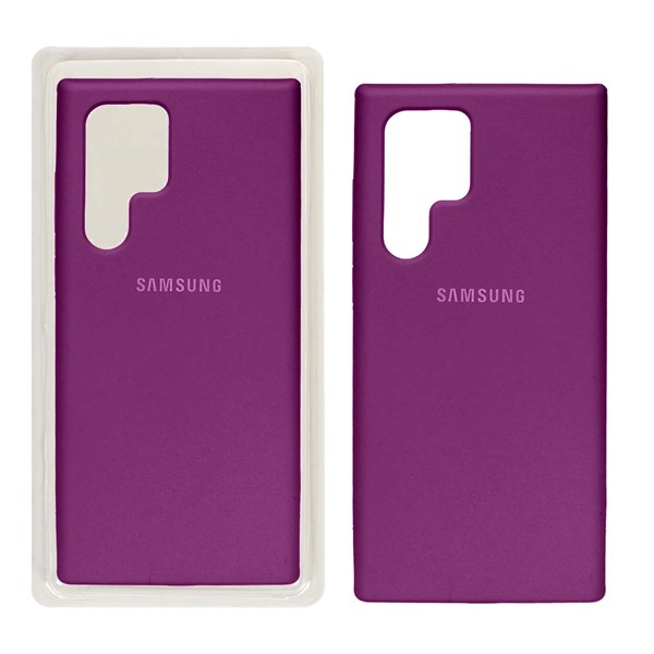 قاب سیلیکونی پاک کنی اورجینال Samsung S22 Ultra - بنفش (پک اصلی)