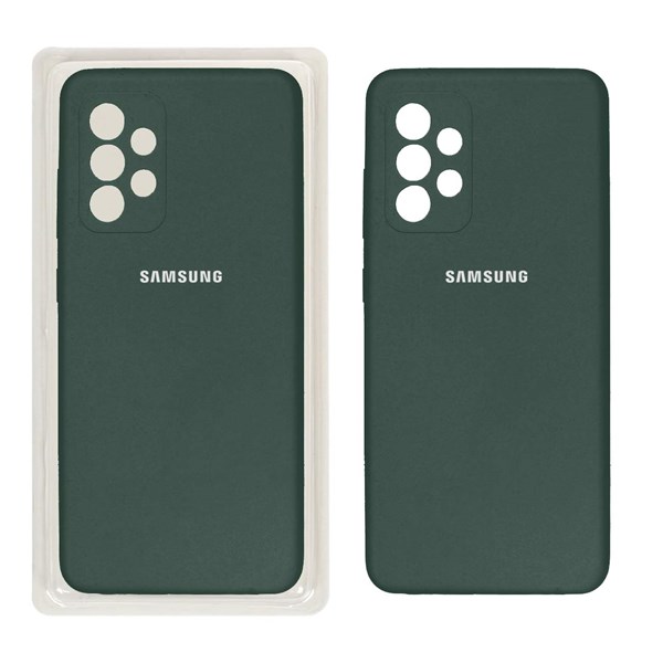 قاب سیلیکونی پاک کنی محافظ لنزدار اورجینال Samsung A52/A52S - سبز (پک اصلی)