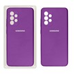 قاب سیلیکونی پاک کنی محافظ لنزدار اورجینال Samsung A52/A52S - بنفش (پک اصلی)