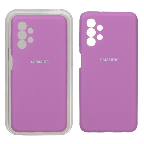 قاب سیلیکونی پاک کنی محافظ لنزدار اورجینال Samsung A13-4G - ارغوانی (پک اصلی)