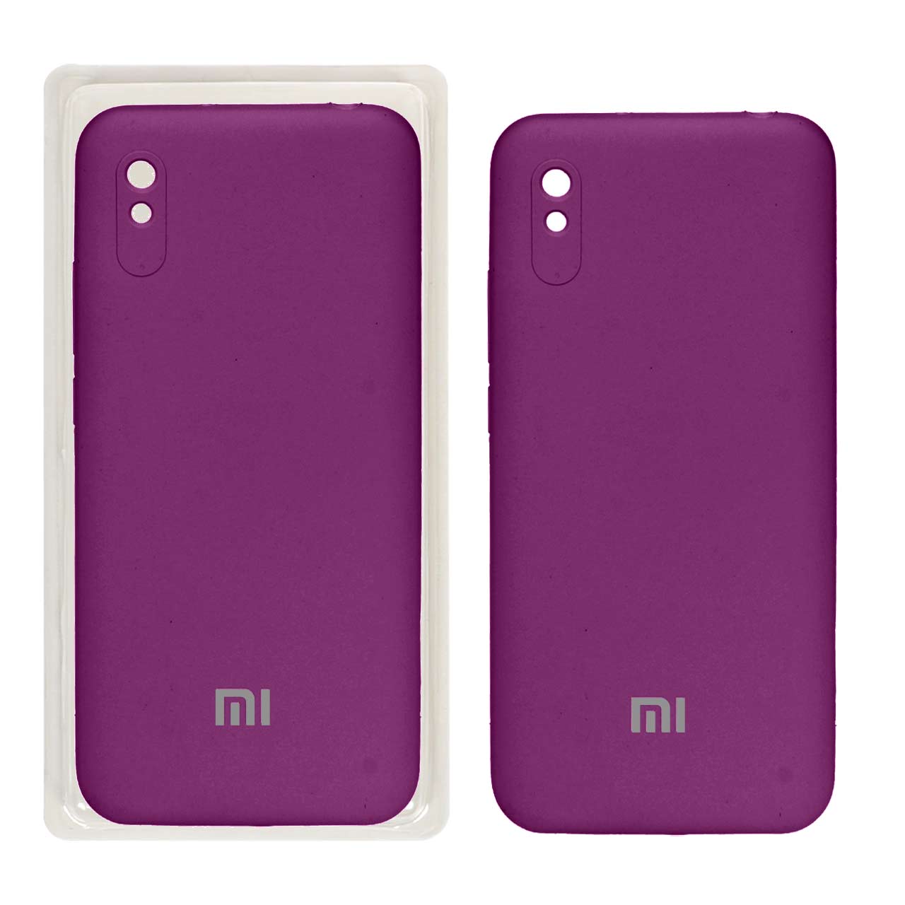 قاب سیلیکونی پاک کنی محافظ لنزدار اورجینال Xiaomi Redmi 9A - بنفش (پک اصلی)