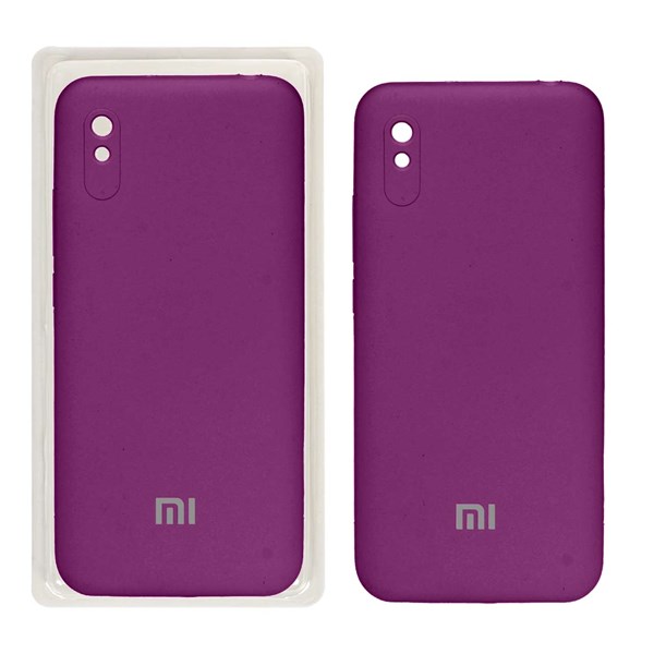 قاب سیلیکونی پاک کنی محافظ لنزدار اورجینال Xiaomi Redmi 9A - بنفش (پک اصلی)