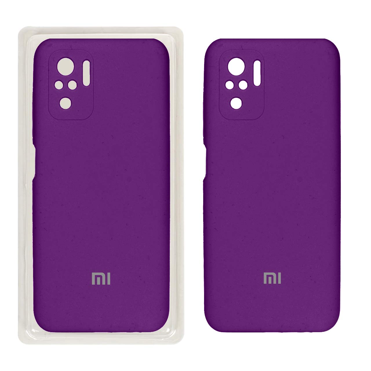 قاب سیلیکونی پاک کنی محافظ لنزدار اورجینال Xiaomi Redmi Note 10S/ Redmi Note 10-4G/ Poco M5S - بنفش (پک اصلی)