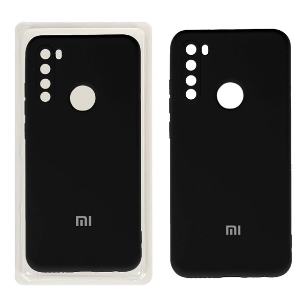 قاب سیلیکونی پاک کنی محافظ لنزدار اورجینال Xiaomi Redmi Note 8 - مشکی (پک اصلی)