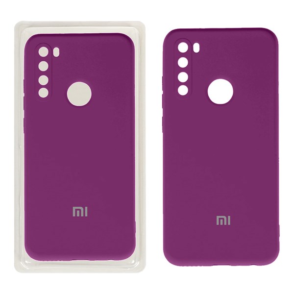 قاب سیلیکونی پاک کنی محافظ لنزدار اورجینال Xiaomi Redmi Note 8 - بنفش (پک اصلی)
