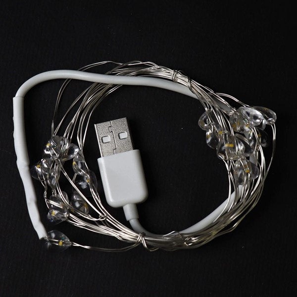 ریسه مفتولی طرح قلب USB آفتابی طول 2.5 متر