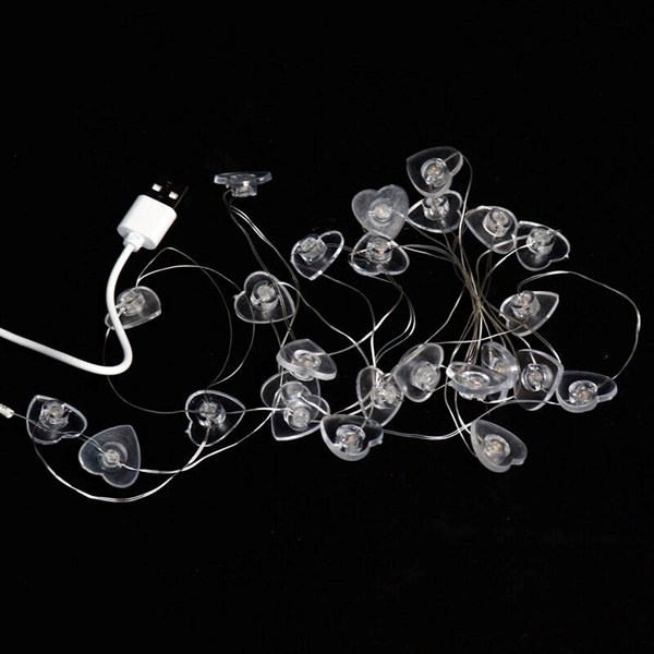 ریسه مفتولی طرح قلب USB آفتابی طول 2.5 متر