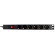 چند راهی 6 خانه ارت دار پارت الکتریک PE2253 Rack Mount با کابل 1/8 متری