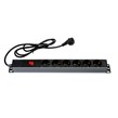 چند راهی 6 خانه ارت دار پارت الکتریک PE2253 Rack Mount با کابل 1/8 متری