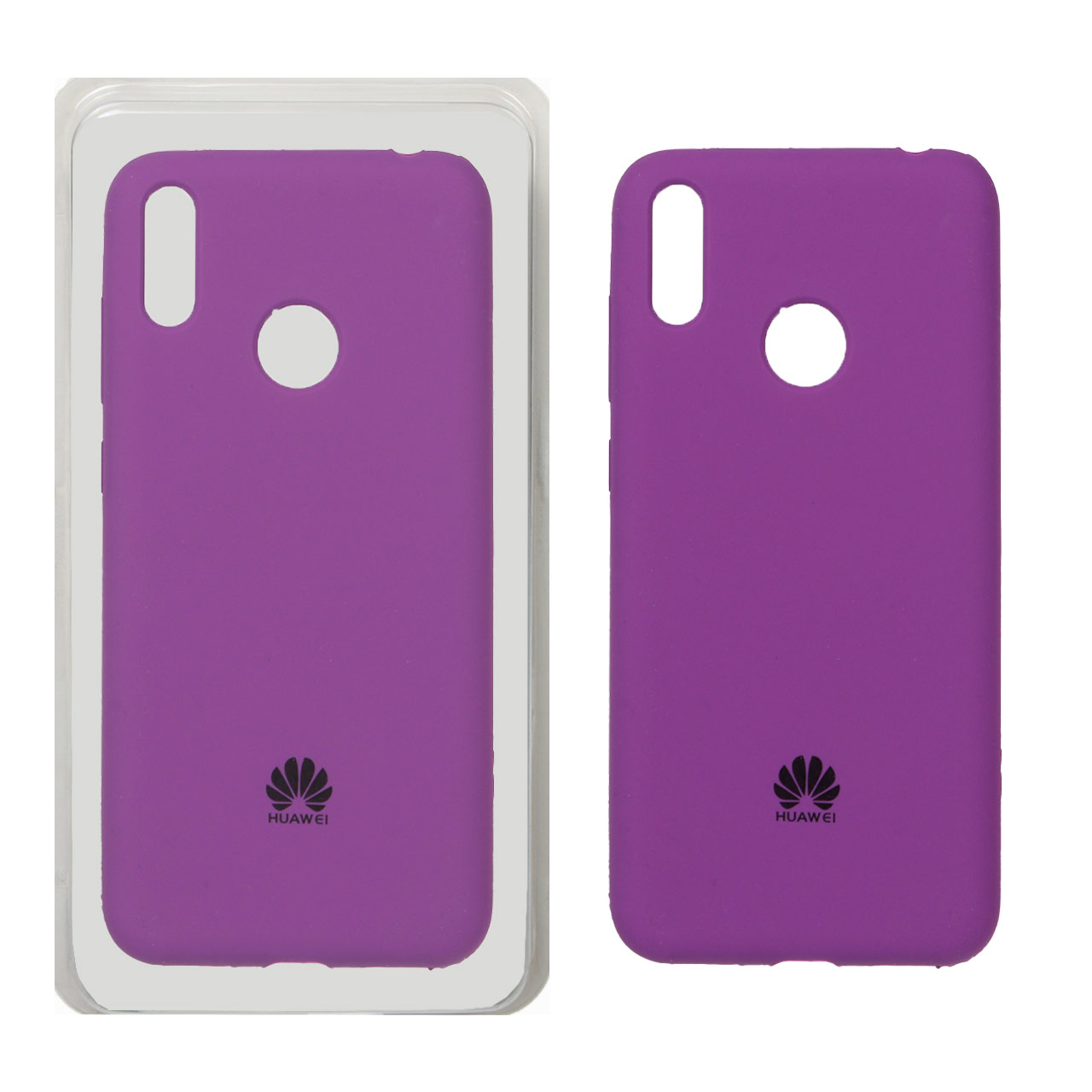 قاب سیلیکونی پاک کنی اورجینال Huawei Y7 2019 - بنفش (پک اصلی)