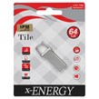 X-ENERGY Tile USB2.0 Flash Memory - 64GB نقره ای (گارانتی مادام العمر IPM)