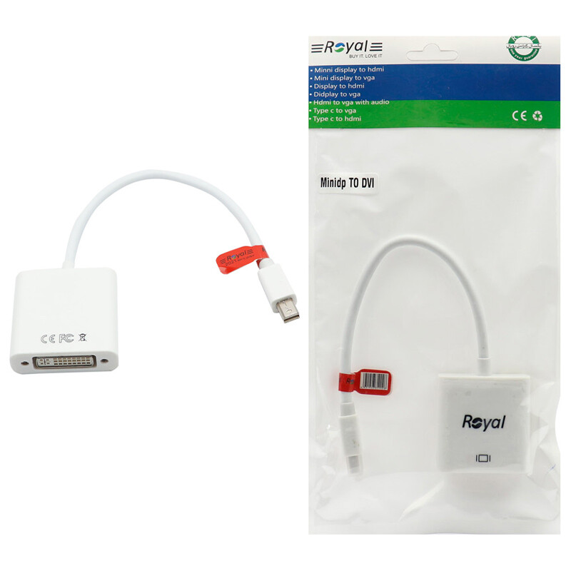 تبدیل Mini Display به DVI-D (Dual Link) رویال Royal