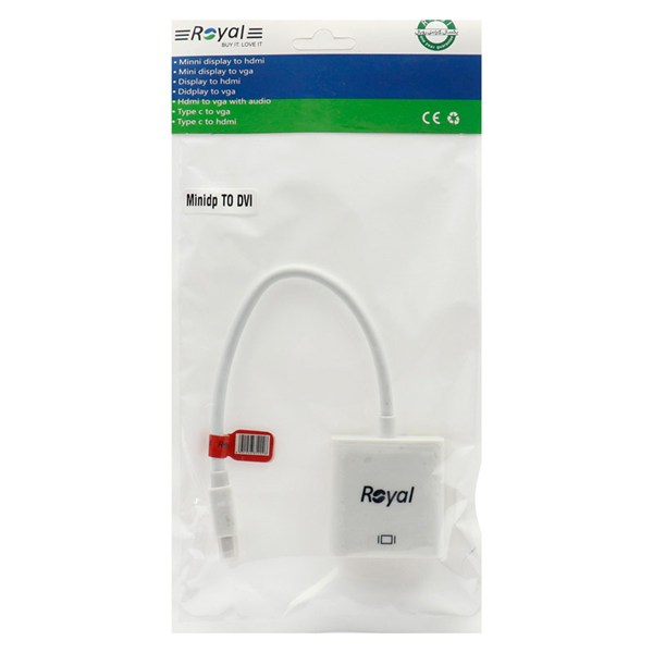 تبدیل Mini Display به DVI-D (Dual Link) رویال Royal