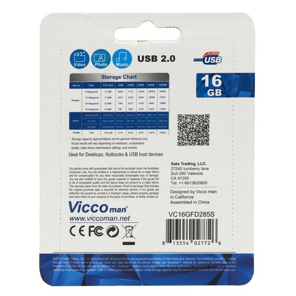 فلش 16 گیگ ویکومن ViccoMan VC285 S