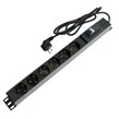 چند راهی 6 خانه ارت دار پارت الکتریک Azin PE2265 Rack Mount با کابل 1/8 متری