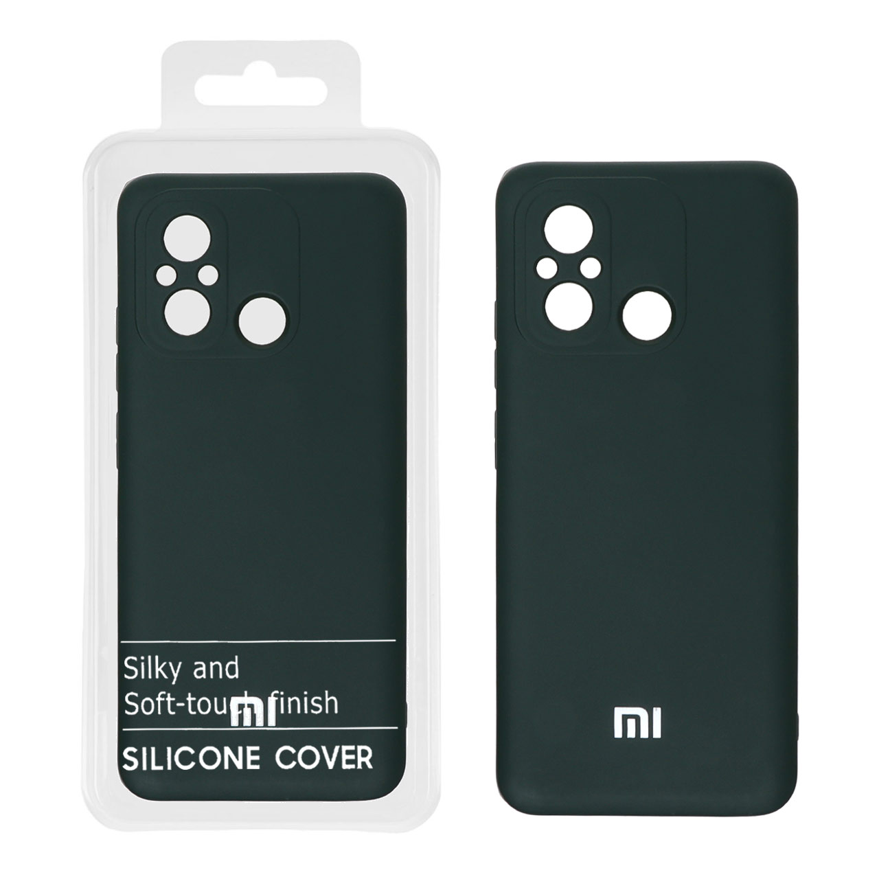 قاب نیو سیلیکون محافظ لنزدار RFF مدل Xiaomi Redmi 12C - سبز تیره (پک دار)