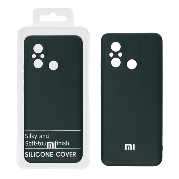 قاب نیو سیلیکون محافظ لنزدار RFF مدل Xiaomi Redmi 12C - سبز تیره (پک دار)