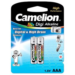 باتری دوتایی نیم قلمی کملیون Digi Alkaline