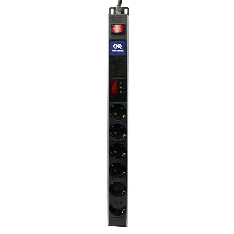 محافظ برق صوتی تصویری 6 خانه ارت دار پارت الکتریک PE5834 با کابل 1/8 متری