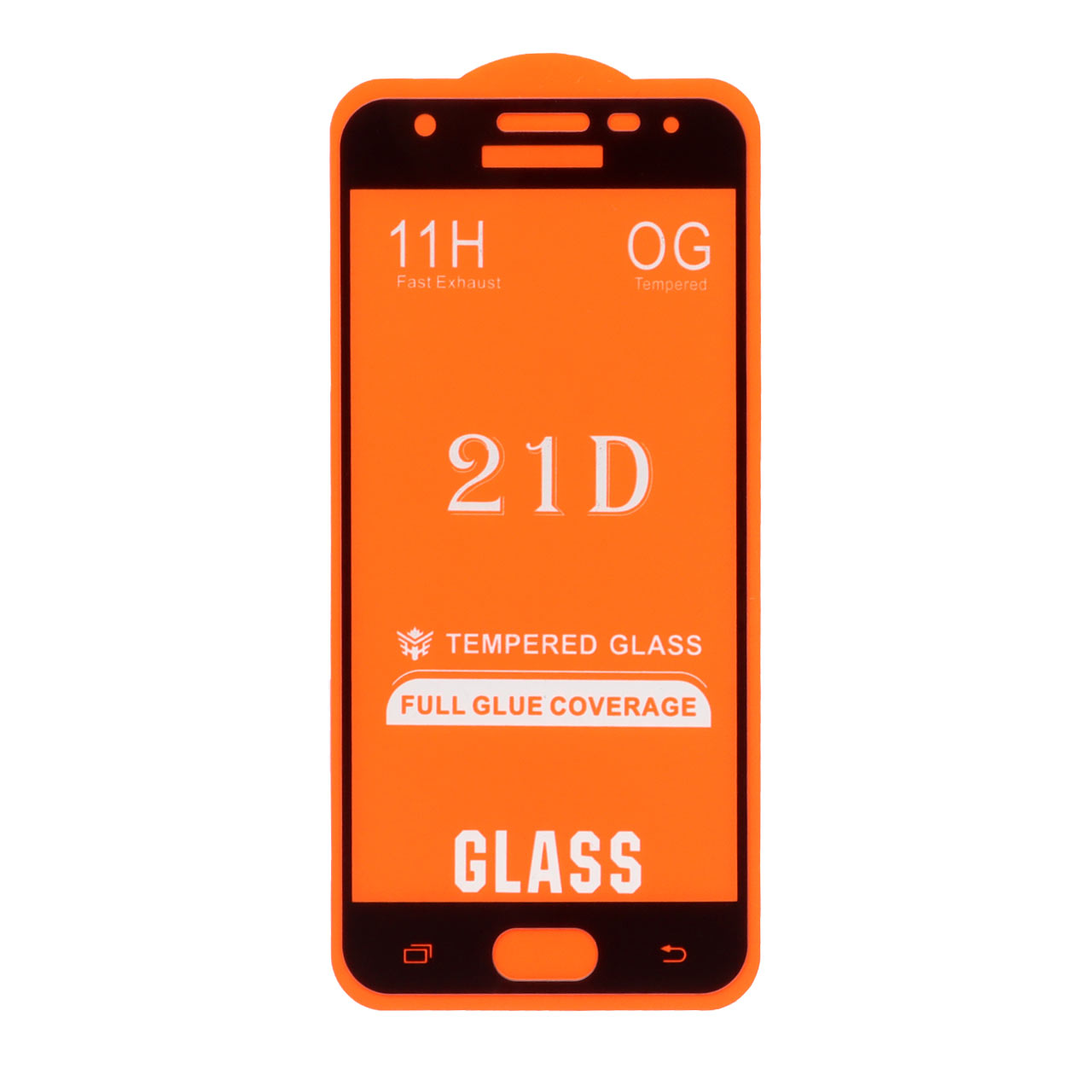 محافظ صفحه نمایش شیشه ای Samsung J2 Pro - Full Cover 21D (بدون پک) - مشکی