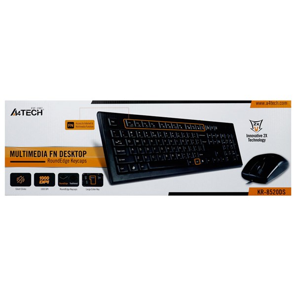 کیبورد و موس ای فورتک KR-8520DS