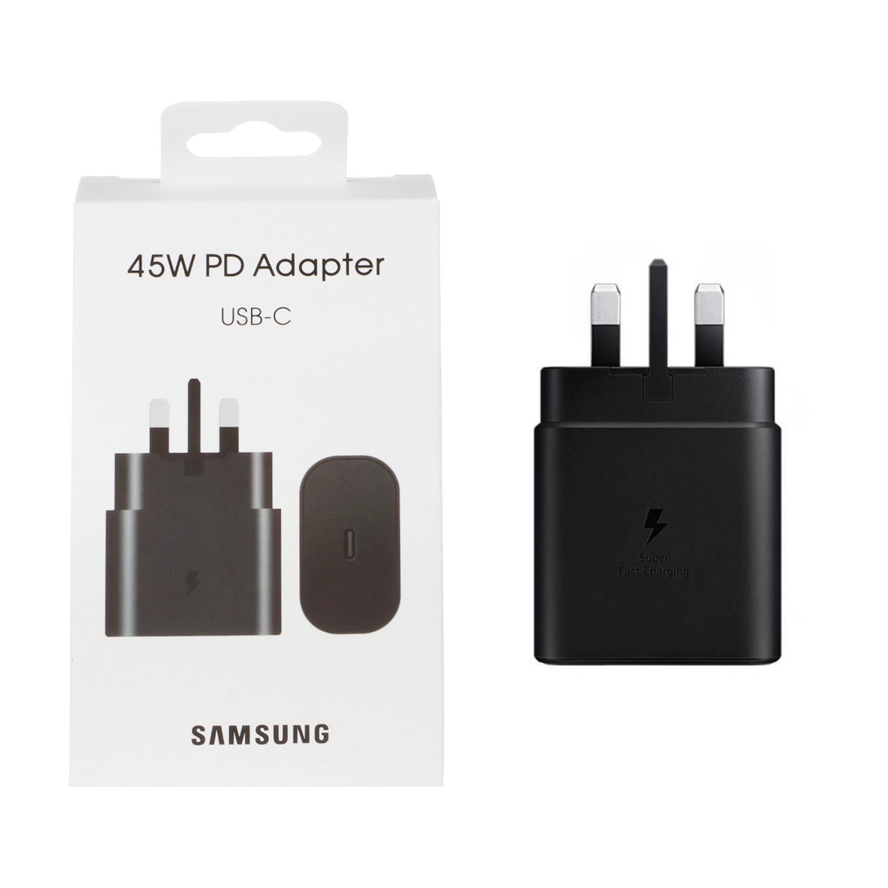 شارژر دیواری سه پین PD و فست تک پورت SAMSUNG Type-C مدل 45W  - مشکی - DST (گارانتی شش ماهه)