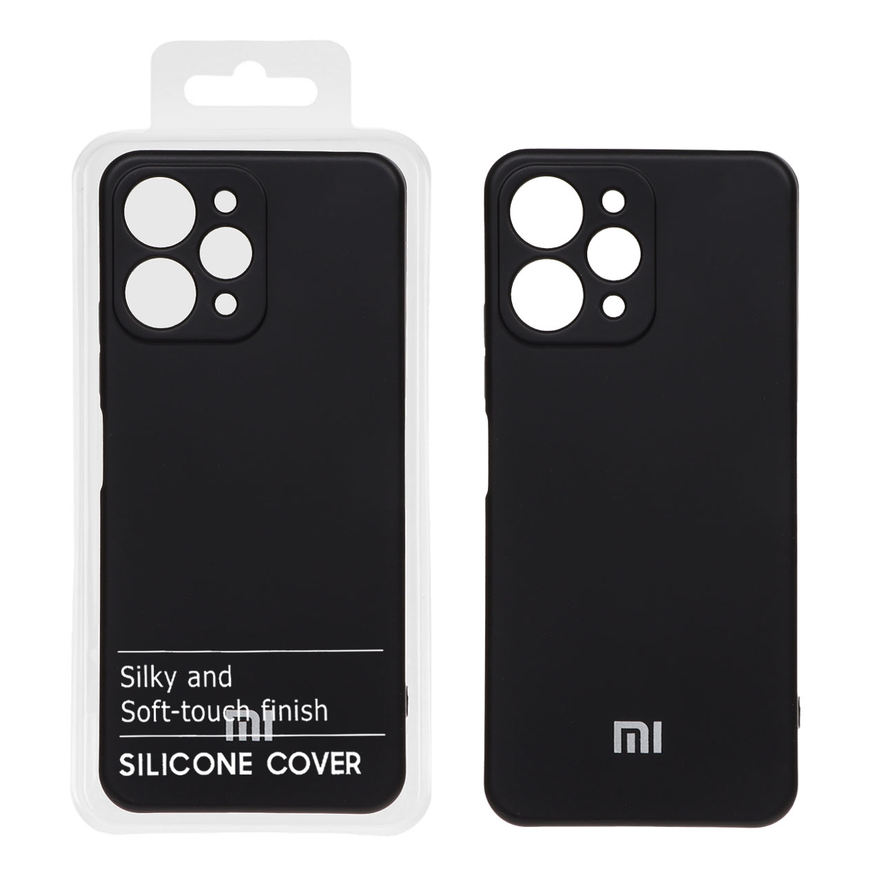قاب نیو سیلیکون محافظ لنزدار RFF مدل Xiaomi Redmi 12 / Poco M6 Pro 5G - مشکی (پک دار)