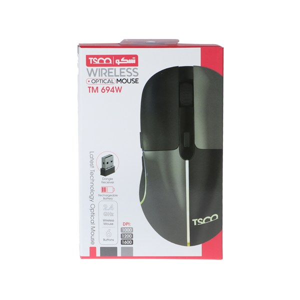 ماوس بی سیم TSCO مدل TM 694W - مشکی خاکستری