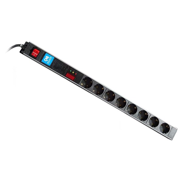 محافظ برق 8 خانه ارت دار پارت الکتریک PE6642 Rack Mount با کابل 1/8 متری