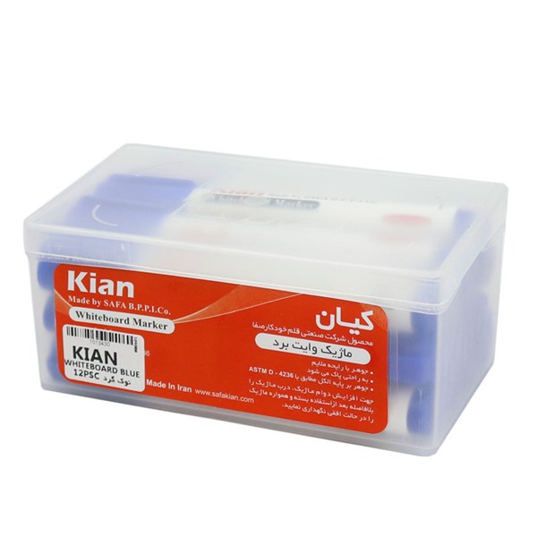 ماژیک وایت برد کیان نوک گرد بسته 12 عددی